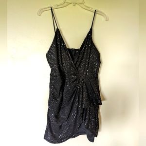 black sequin minidress